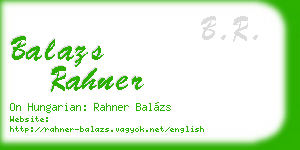 balazs rahner business card